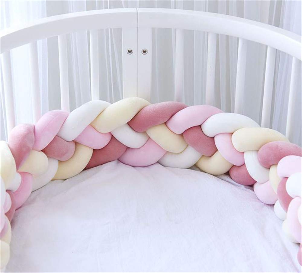 Trayosin Tour De Lit Bebe Coussin Serpent Blanc Noue Peluche 4 Tressee 2 2m Pour Les Nouveau Nes Sommeil Nid De Garde Tete Protection Bordures De Lit Ameublement Et Decoration Matelas Et Linge De