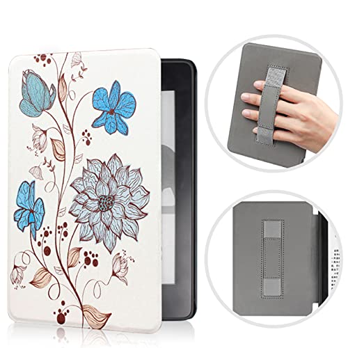SCSVPN Case for 6'' Kindle Paperwhite 10th Generation - 2018 Release (Model No. PQ94WIF) with Hand Strap - Auto Sleep/Wake, Slim PU Leather Protective Cover ONLY Fit Kindle Paperwhite 2018 E-Reader