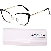 AOOLIA Cat Eye Blue Light Glasses for Women, Stylish Vintage Lightweight Women Eyeglasses, Anti-fatigue Anti-Glare Eyewear