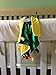 Sensory Baby Security Tag Blanket, Football Inspired Green and Gold for Green Bay Packers Football Baby Blanket