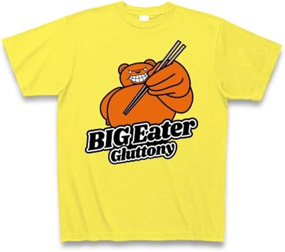 Amazon Co Jp 大食い専用 大食漢クマ Tシャツ Pure Color Print 服 ファッション小物