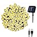 woohaha Solar Fairy String Lights Outdoor Waterproof, 72ft 200LED Updated Version Solar Powered Starry String Lights for Christmas Patio Garden Party(warmwhite)