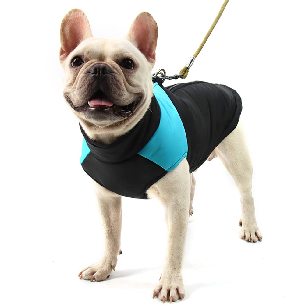 Homieco Waterproof Dog Clothes, Warm Jacket for Dogs, Winter Warm Pet Dog Vest – Blue