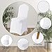 SARAFLORA 10 Pcs White Spandex Chair Covers - Universal Stretch Chair Slipcover Protector for Wedding Ceremony Party Hotel