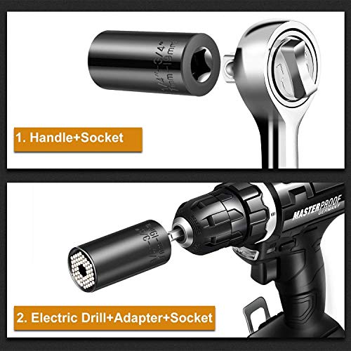 Christmas Gifts for Men - Gifts for Dad from Daughter or Son, Unique Personalized Dad Gifts, Universal Socket 7mm-19mm Gifts for Men, DIY Handyman, Father/Dad, Husband, Guys, Him By Moongo Tool