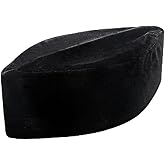 OhMill African Kufi Hats for Men Muslim Hats for Men Black Kufi Hat Muslim Prayer Topi Cap Foldable Velvet Hat
