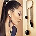 VAGA Dangling Earrings For Women, Elegant Black Colored Circular Cuff Earring With 5 Long Tassels Dangles And Beads, Long Earrings For Women And Girls