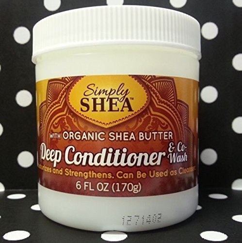 Simply Shea Deep Conditioner & Co-wash with Organic Shea Butter (Paraben-free) 6oz