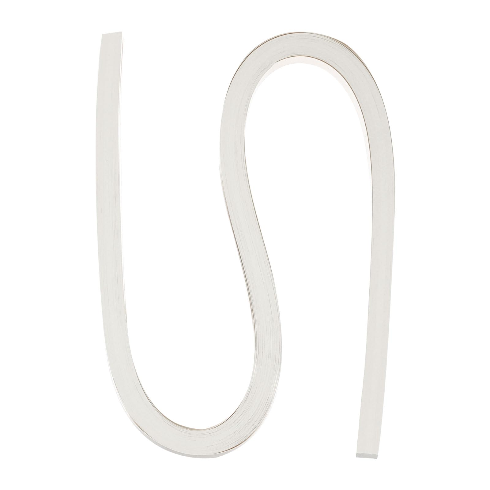 PATIKIL 60pcs Metallic Quilling Strips Paper 1cm x 54cm Origami Paper Quilling Kits for Adults Beginner Art DIY Craft Christmas, White