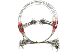 SENYUBBY Senyu Wire Trace Leader Rig Stainless Steel 1-5 Arms Fishing Rigs with Snap,High-Strength Fishing Leaders Saltwater-Perch Rigs for Fishing