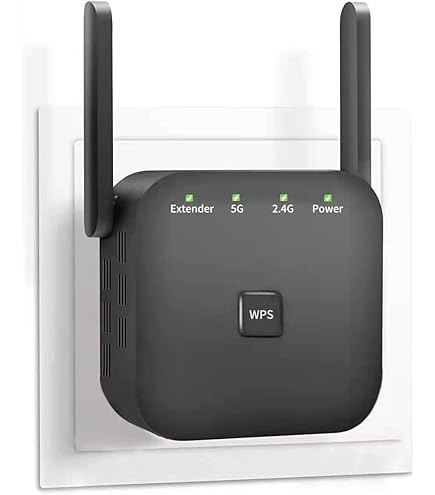 2024 New WiFi Repeater, Powerful WiFi Repeater 1200Mbps, Dual Band 5GHz & 2.4GHz Wireless WiFi Amplifier with WPS, WiFi Extender Gigabit Port, Compatible with All Routers