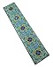 TALISMAN4U Jewish Mezuzah Case with Scroll Blue Floral Ornament Israel Judaica Wood Door Mezuza 5 Inch