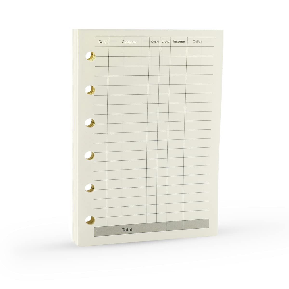 A7 Planner Refill, A7 Agenda Refill Finance Records for Filofax,6 Hole/100gsm,4.84 x 3.23'', Harphia