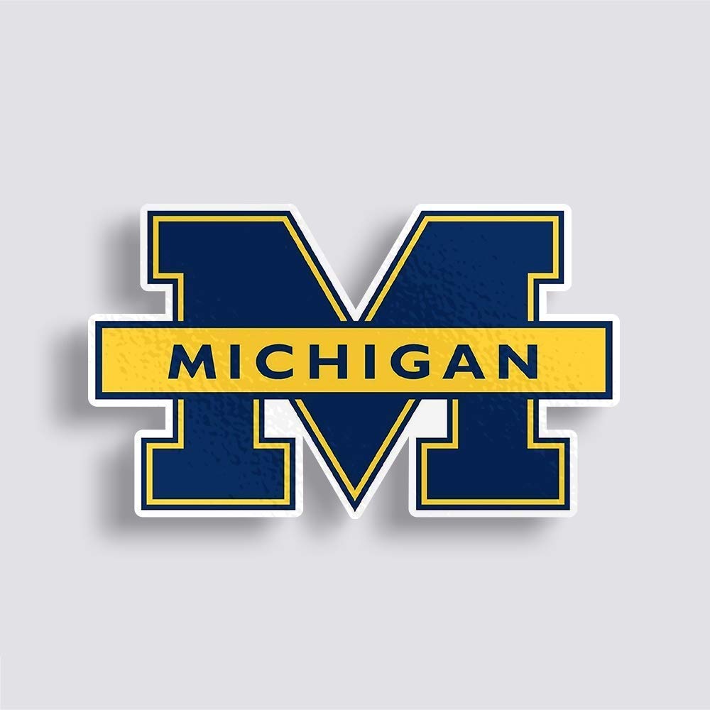 University Of Michigan Helmet Stickers Logo Wolverines Decal Vinyl Bumper Automotive Dprd Tasikmalayakab Go Id