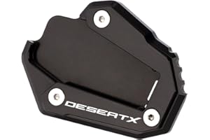 Modeer For Ducati Desert X 2022-2023 Motorcycle CNC Support Extension Plate Kickstand Side Stand Pad desertx Desert-X Accessories (black)