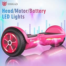 SISIGAD Hoverboard, with Bluetooth and Colorful