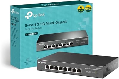 TP-Link TL-SG108-M2 8-Port 2.5Gbps Desktop Switch Plug & Play Silent