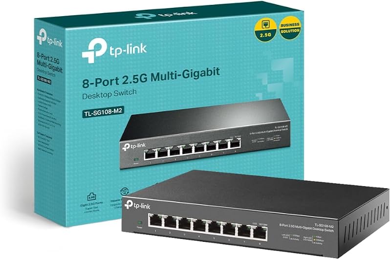TP-Link TL-SG108-M2 8-Port 2.5Gbps Desktop Switch Plug & Play Silent