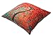 JINBEILE Oil Painting 18x18 Inch Cotton Linen Throw Pillow Cover Decorative Cushion Case Home Pillowcase with 3D Red Flower and Tree Sided Printing