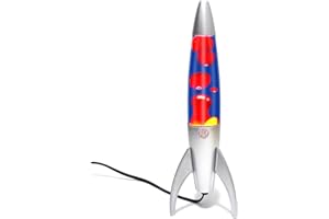 GANBIPU Original Magma Lamp with Blue Liquid and Red Wax, 14.5 Inch Motion Lamp Cool Night Light Home Bedroom Office Decoration for Adults