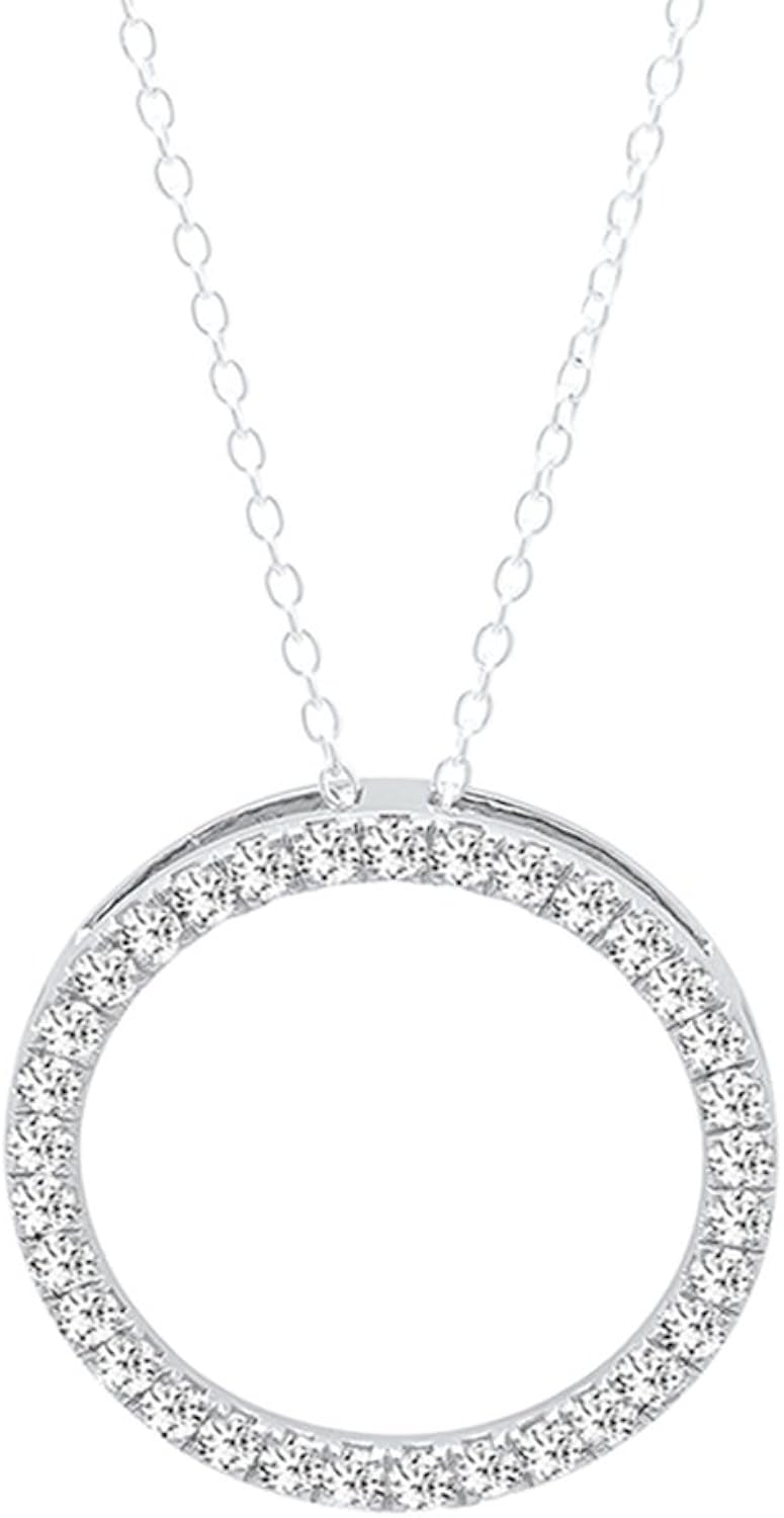 DazzlingRock Collection 10 carats Or blanc Ronde I-J Diamant blanc