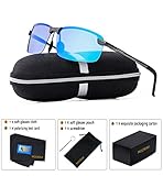 MOORAY Polarized Sunglasses for Men, UV Protection Sports Sunglasses,Outdoor Eyewear, Metal Frame Sunglasses(Blue)