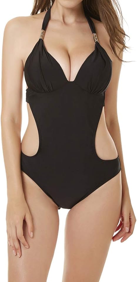 Amazon Co Jp Ss レディース ワンピース水着 深いvネック ワンピース セクシー ギャザー ボディシェイピング ビキニ ナイロン生地 調節可能なストラップ ファッション フォールド ブラックとホワイト S ブラック 547 042 108 ホーム キッチン