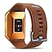Marval Power for Fitbit Ionic Bands, Soft TPU Replacement Fitness Accessory Sport Straps Wristband for Fitbit Ionic Smartwatch Men Women, Large Small (Brown, Large)