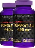 Piping Rock Ultra Tongkat Ali Long Jack 420 mg 2 Bottles x 120 Quick Release Capsules Herbal Supplement