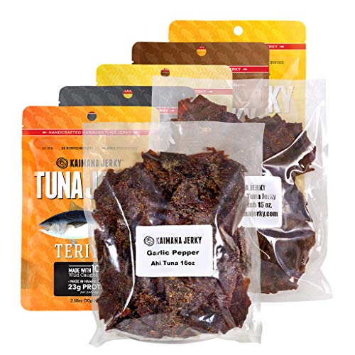 Kaimana Jerky Ahi Tuna Variety 7 Pack Bundle High Quality, Protein