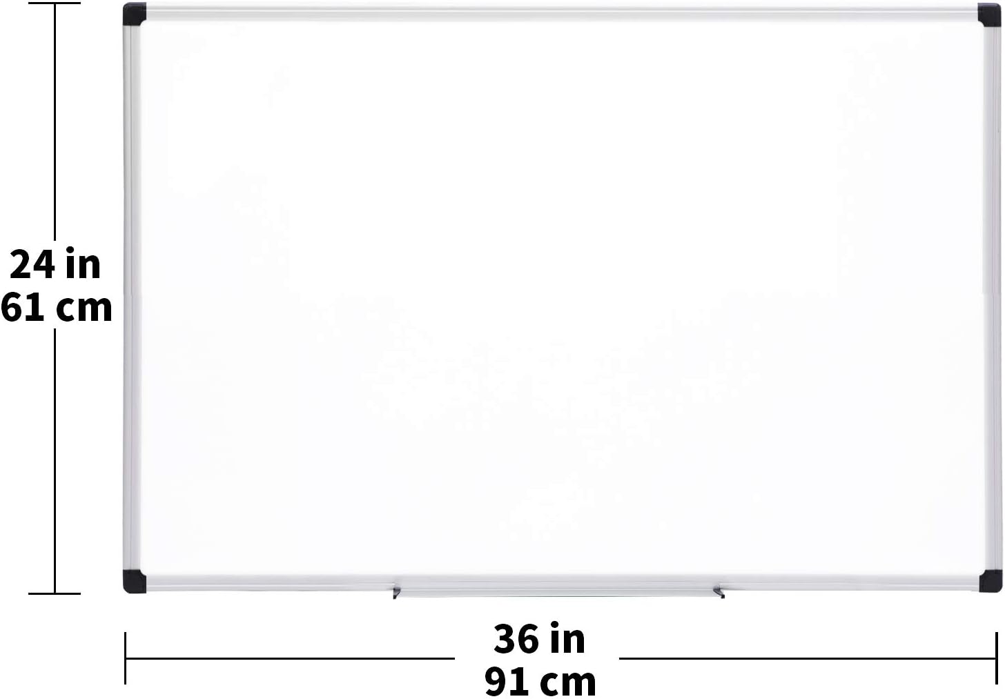 Basics Magnetic Framed Dry Erase White Board, 24 x 36 Inch : Office Products