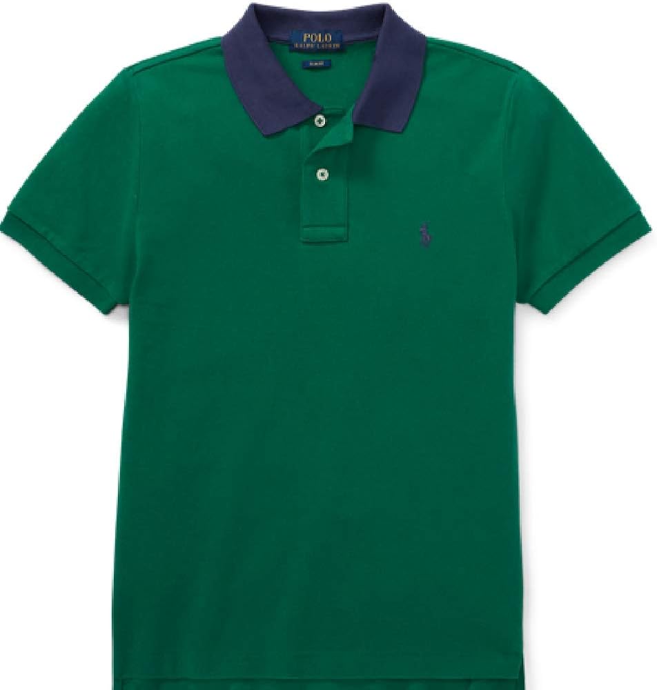 slim fit cotton mesh polo