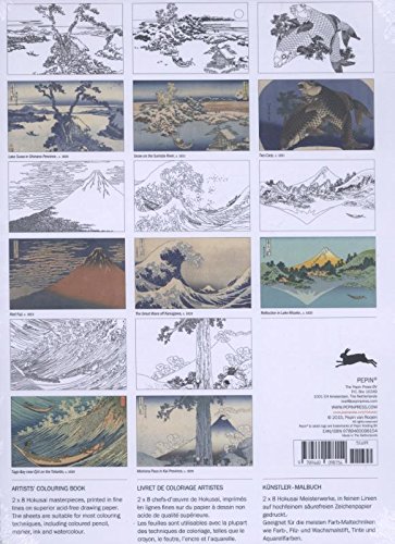Pepin Artists' Colouring Book, 9.8 x 13.6 inches, 16 Pages, Hokusai (98154)