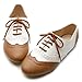 Ollio Women's Shoe Classic Lace Up Dress Low Flat Heel Oxford