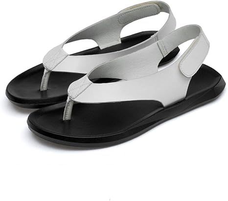 Amazon Co Jp 夏のメンズビーチシューズ シャワービーチプールのための滑り止め水の靴通気性のサンダル 屋外 屋内用 色 白 Size 40 シューズ バッグ