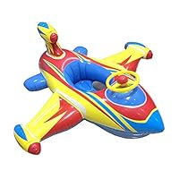 Topwon Inflatable Airplane Baby Kids Toddler Infant Swimming Float Seat Boat Pool Ring Age 1-4 (Blue)