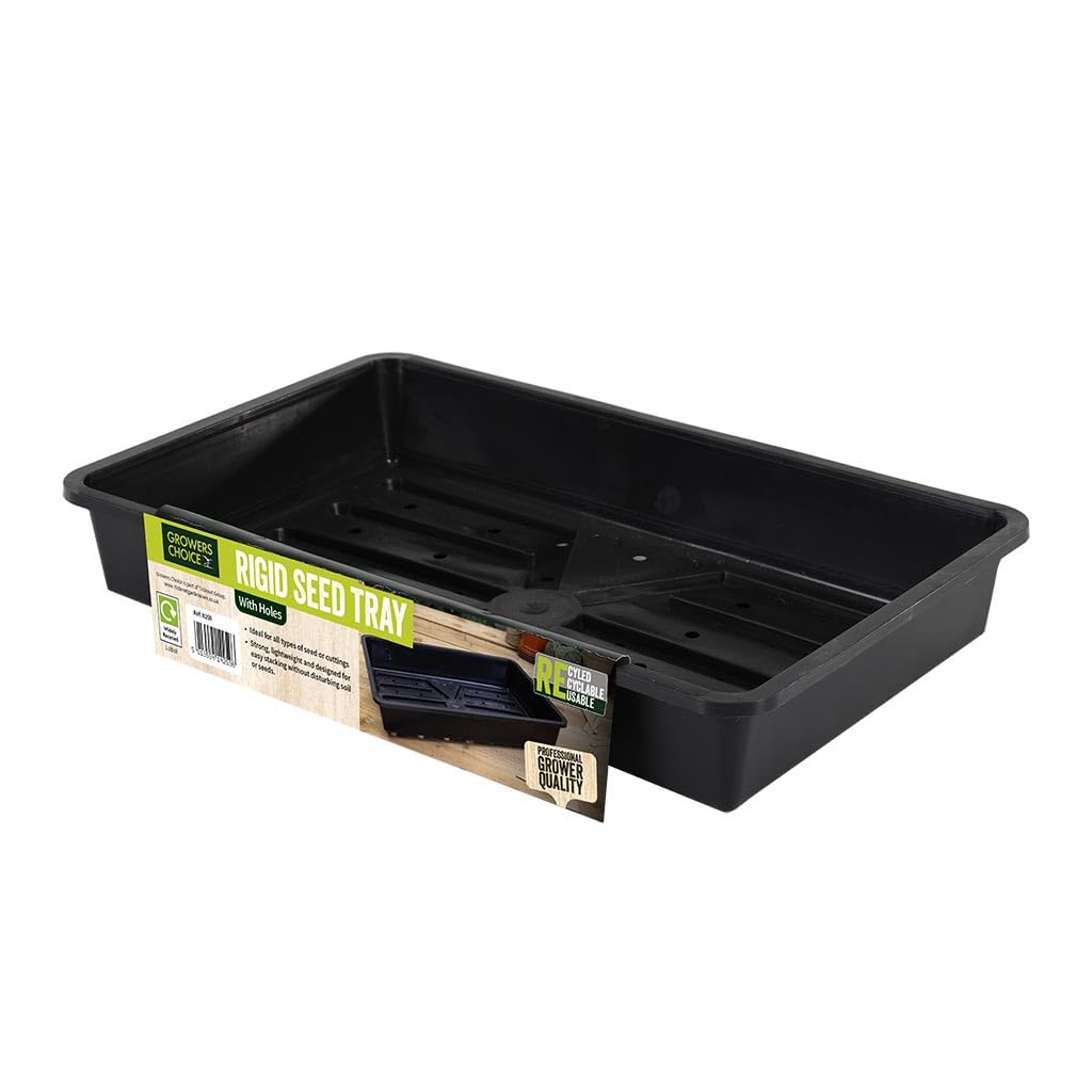 Bosmere Garden Care Rigid Seed Tray with Holes, Black, N259
