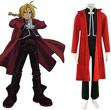 Fullmetal Alchemist Cosplay Costume, Edward Elric Cosplay Costume,Size XXL