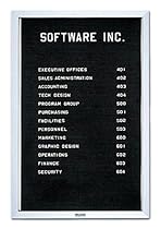 Deluxe Enclosed Black Felt Directory Board w Key (24 in. x 18 in.)