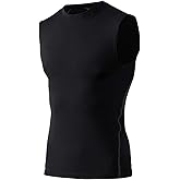 TopTie Men's Sleeveless Compression Shirt, Sports Base Layer Tank Top, Athletic Workout Shirt