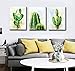 Canvas Wall Art Cactus Picture Canvas Prints Desert Plant Painting Stretched and Framed Ready to Hang for Home Office Wall Decor 12x16inchx3panels
