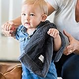 Saranoni Security Blankets for Babies Super Soft Boutique Quality Lush Luxury Baby Blanket (Small, Charcoal)
