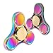 Kekilo Magic Rainbow Fidget Spinner Hand Toy, 4-6 Mins Hand Spinner EDC Fidget Toy, Titanium Alloy Stress Reducer High Speed Finger Toys for Focus, Killing Time, Best for Birthday (S1 Rainbow)