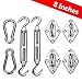 Ollieroo Shade Sail Hardware Kit for Rectangle and Square Sun Shade Sail Installation 8 Inches Silver