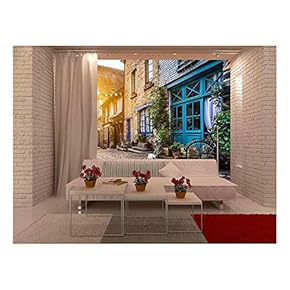 Old Town in Europe at Sunset with Retro Vintage Style Filter - Removable Wall Mural | Self-Adhesive Large Wallpaper - 66x96 inches