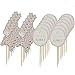 ZUNKOM PROPARTY Pink Giraffe It is A Girl Baby Shower Cake Cupcake Toppers Picks for Party Decorations Supplies 24 PCS by