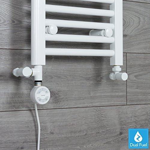 Electric Heating Elements White MOA Thermostatic Dual Fuel Kit For Heated Towel Rail Radiator (400Watt Kit)