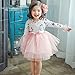 yongy Tutu Princess Casual Dress Printed Puff Long Sleeves For Baby Girl (Pink, 1-2Y)