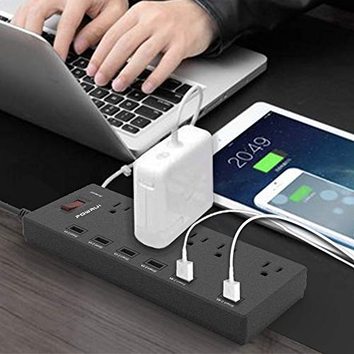image for Surge Protector, POWRUI Power Strip with 6 Outlets and 6 USB Ports, He