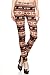 The Clothing Shop Women's Holiday Fair Isle Nordic Reindeer Fur Lined Leggings (One Size)